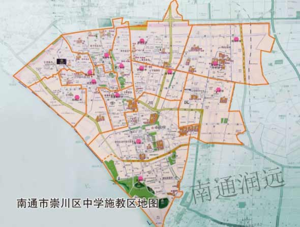 南通市崇川區(qū)小升初施教區(qū)范圍圖